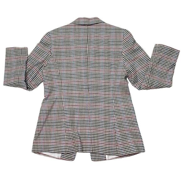 Talbots Notched Collar Single Breasted Wool Blend Houndstooth Blazer size 10 - Picture 2 of 14